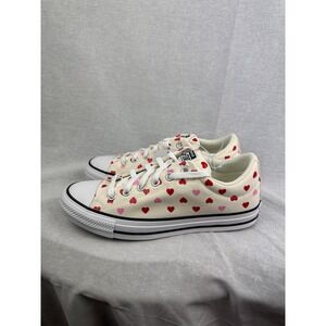 Converse CTAS Street Slip Hearts Egret Pink Red Mens 7.5 Womens 9.5 A10407F